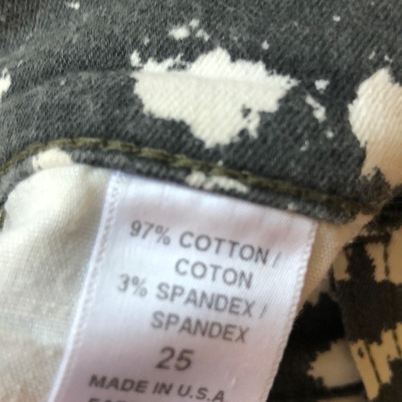 Free People gray/cream print brushed denim jeans - Picture 5 of 6